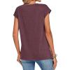 image:imageZeagoo Womens Tops Summer Casual Cap Sleeve Tshirts Shirts Business Dressy Spring Fashion Outfits Trendy ClothesWine Red