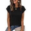 image:imageZeagoo Womens Tops Summer Casual Cap Sleeve Tshirts Shirts Business Dressy Spring Fashion Outfits Trendy ClothesBlack