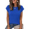 image:imageZeagoo Womens Tops Summer Casual Cap Sleeve Tshirts Shirts Business Dressy Spring Fashion Outfits Trendy ClothesBlue