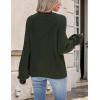 image:imageZeagoo 2026 Cardigan Sweaters for Women Long Sleeve Chunky Knit Cardigan CEW Neck Button Down Fall Fashion ClothesArmy Green