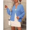 image:imageZeagoo 2026 Cardigan Sweaters for Women Long Sleeve Chunky Knit Cardigan CEW Neck Button Down Fall Fashion ClothesBlue