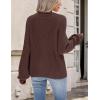 image:imageZeagoo 2026 Cardigan Sweaters for Women Long Sleeve Chunky Knit Cardigan CEW Neck Button Down Fall Fashion ClothesBrown