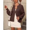 image:imageZeagoo 2026 Cardigan Sweaters for Women Long Sleeve Chunky Knit Cardigan CEW Neck Button Down Fall Fashion ClothesBrown