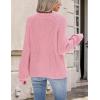 image:imageZeagoo 2026 Cardigan Sweaters for Women Long Sleeve Chunky Knit Cardigan CEW Neck Button Down Fall Fashion ClothesPink