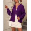 image:imageZeagoo 2026 Cardigan Sweaters for Women Long Sleeve Chunky Knit Cardigan CEW Neck Button Down Fall Fashion ClothesPurple