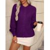 image:imageZeagoo 2026 Cardigan Sweaters for Women Long Sleeve Chunky Knit Cardigan CEW Neck Button Down Fall Fashion ClothesPurple
