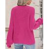 image:imageZeagoo 2026 Cardigan Sweaters for Women Long Sleeve Chunky Knit Cardigan CEW Neck Button Down Fall Fashion ClothesRose Red