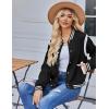 image:imageZeagoo Bomber Jacket Women Varsity Casual Button Down Lightweight 2026 Spring Fashion Short School Outfits with PocketsA01black