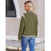 image:imageZeagoo Bomber Jacket Women Varsity Casual Button Down Lightweight 2026 Spring Fashion Short School Outfits with PocketsArmy Green