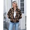 image:imageZeagoo Bomber Jacket Women Varsity Casual Button Down Lightweight 2026 Spring Fashion Short School Outfits with PocketsGeometric