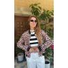 image:imageZeagoo Bomber Jacket Women Varsity Casual Button Down Lightweight 2026 Spring Fashion Short School Outfits with PocketsLeopard