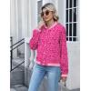 image:imageZeagoo Bomber Jacket Women Varsity Casual Button Down Lightweight 2026 Spring Fashion Short School Outfits with PocketsLeopard Pink