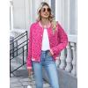 image:imageZeagoo Bomber Jacket Women Varsity Casual Button Down Lightweight 2026 Spring Fashion Short School Outfits with PocketsLeopard Pink