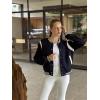 image:imageZeagoo Bomber Jacket Women Varsity Casual Button Down Lightweight 2026 Spring Fashion Short School Outfits with PocketsNavy Blue