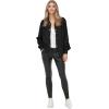 image:imageZeagoo Bomber Jacket Women Varsity Casual Button Down Lightweight 2026 Spring Fashion Short School Outfits with PocketsSolid Black