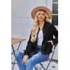 image:imageZeagoo Bomber Jacket Women Varsity Casual Button Down Lightweight 2026 Spring Fashion Short School Outfits with PocketsSolid Black