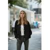 image:imageZeagoo Bomber Jacket Women Varsity Casual Button Down Lightweight 2026 Spring Fashion Short School Outfits with PocketsSolid Black