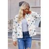 image:imageZeagoo Bomber Jacket Women Varsity Casual Button Down Lightweight 2026 Spring Fashion Short School Outfits with PocketsWhite Floral Print