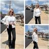 image:imageZeagoo Bomber Jacket Women Varsity Casual Button Down Lightweight 2026 Spring Fashion Short School Outfits with PocketsWhite Floral Print