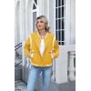 image:imageZeagoo Bomber Jacket Women Varsity Casual Button Down Lightweight 2026 Spring Fashion Short School Outfits with PocketsYellow