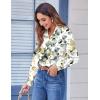 image:imageZeagoo Button Down Shirts for Women Dressy Floral Printed Long Sleeve Blouse Business Casual Work TopsSp99