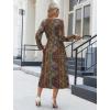 image:imageZeagoo Long Sleeve Dresses for Women 2026 Fall Winter Casual Flowy ALine Boho Midi Party Long Dress with PocketsEthnic Style