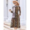 image:imageZeagoo Long Sleeve Dresses for Women 2026 Fall Winter Casual Flowy ALine Boho Midi Party Long Dress with PocketsEthnic Style