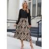 image:imageZeagoo Long Sleeve Dresses for Women 2026 Fall Winter Casual Flowy ALine Boho Midi Party Long Dress with PocketsPat2