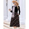 image:imageZeagoo Long Sleeve Dresses for Women 2026 Fall Winter Casual Flowy ALine Boho Midi Party Long Dress with PocketsPat4