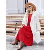 image:imageZeagoo Long Sleeve Dresses for Women 2026 Fall Winter Casual Flowy ALine Boho Midi Party Long Dress with PocketsRed