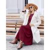 image:imageZeagoo Long Sleeve Dresses for Women 2026 Fall Winter Casual Flowy ALine Boho Midi Party Long Dress with PocketsWine Red