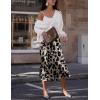 image:imageZeagoo Skirts for Women High Waist Skirt Elegant Midi Skirt SatinAn256