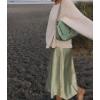 image:imageZeagoo Skirts for Women High Waist Skirt Elegant Midi Skirt SatinApple Green