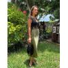image:imageZeagoo Skirts for Women High Waist Skirt Elegant Midi Skirt SatinArmy Green