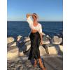image:imageZeagoo Skirts for Women High Waist Skirt Elegant Midi Skirt SatinBlack