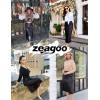 image:imageZeagoo Skirts for Women High Waist Skirt Elegant Midi Skirt SatinBlack