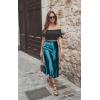 image:imageZeagoo Skirts for Women High Waist Skirt Elegant Midi Skirt SatinDark Blue