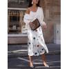 image:imageZeagoo Skirts for Women High Waist Skirt Elegant Midi Skirt SatinDh590