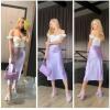 image:imageZeagoo Skirts for Women High Waist Skirt Elegant Midi Skirt SatinLilac