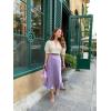 image:imageZeagoo Skirts for Women High Waist Skirt Elegant Midi Skirt SatinLilac