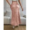 image:imageZeagoo Skirts for Women High Waist Skirt Elegant Midi Skirt SatinPat6