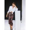 image:imageZeagoo Skirts for Women High Waist Skirt Elegant Midi Skirt SatinRed Floral