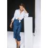 image:imageZeagoo Skirts for Women High Waist Skirt Elegant Midi Skirt SatinRoyal Blue