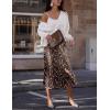 image:imageZeagoo Skirts for Women High Waist Skirt Elegant Midi Skirt SatinXh267