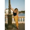 image:imageZeagoo Skirts for Women High Waist Skirt Elegant Midi Skirt SatinYellow
