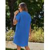 image:imageZeagoo Summer Dresses for Women 2026 Cotton Button Down Short Sleeve Tshirt Dresses Casual Mini Beach DressBlue