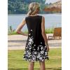 image:imageZeagoo Summer Dresses for Women 2026 Sleeveless Casual Floral Tshirt Sundress with Pockets Loose Tank Beach Dress01black Floral