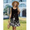 image:imageZeagoo Summer Dresses for Women 2026 Sleeveless Casual Floral Tshirt Sundress with Pockets Loose Tank Beach Dress01black Floral
