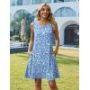 image:imageZeagoo Summer Dresses for Women 2026 Sleeveless Casual Floral Tshirt Sundress with Pockets Loose Tank Beach Dress02blue Floral