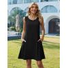 image:imageZeagoo Summer Dresses for Women 2026 Sleeveless Casual Floral Tshirt Sundress with Pockets Loose Tank Beach DressBlack